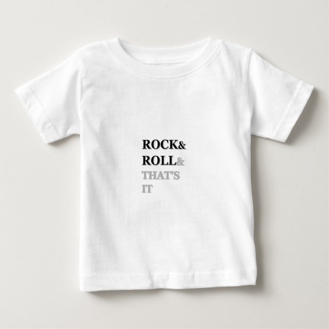 Camiseta Para Bebê Rock and Roll E é isso (Frente)