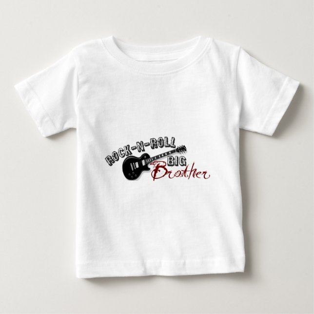 Camiseta Para Bebê Rock-n-Roll Big Brother (Frente)