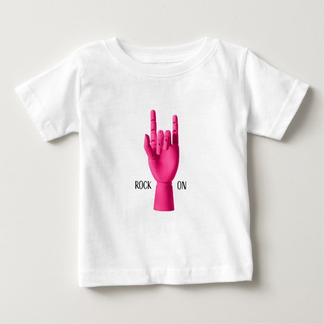 Camiseta Para Bebê Rock On T-Shirt Toddler, Baby (Frente)