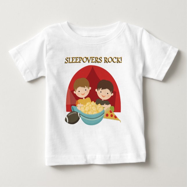 Camiseta Para Bebê Rock Sleepovers (Frente)