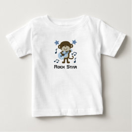CAMISETA PARA BEBÊ ROCK STAR MONKEY