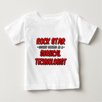Camiseta Para Bebê Rock Star. Tecnólogo Cirúrgico