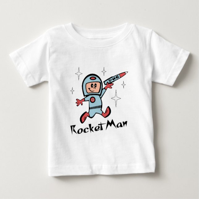 Camiseta Para Bebê Rocket Man (Frente)