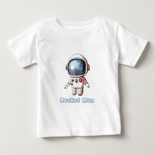 Camiseta Para Bebê Rocket Man Toddler T shirt (Frente)