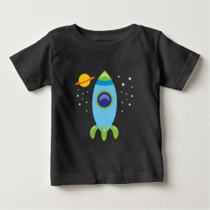Camiseta Para Bebê Rocket Retro