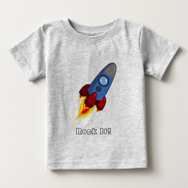 Camiseta Para Bebê Rocket/rocha ele TShirt (infantil) (Frente)