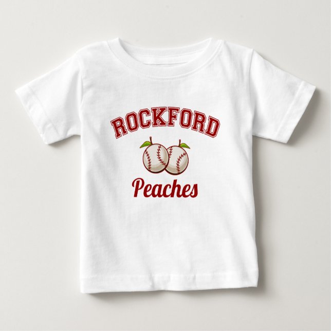 Camiseta Para Bebê Rockford Peaches (Frente)