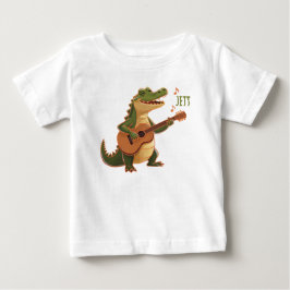 Camiseta Para Bebê Rockin’ Crocodile with Guitar – Fun Cartoon Animal