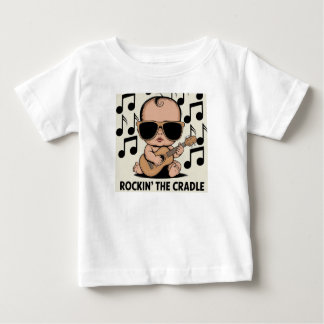 Camiseta Para Bebê Rockin' the Cradle Baby Tshirt