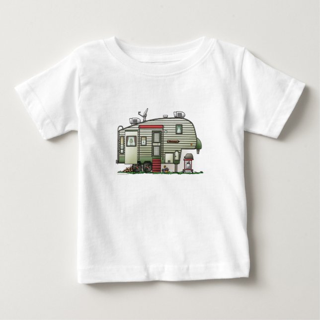 Camiseta Para Bebê Roda da alta tecnologia 5a (Frente)