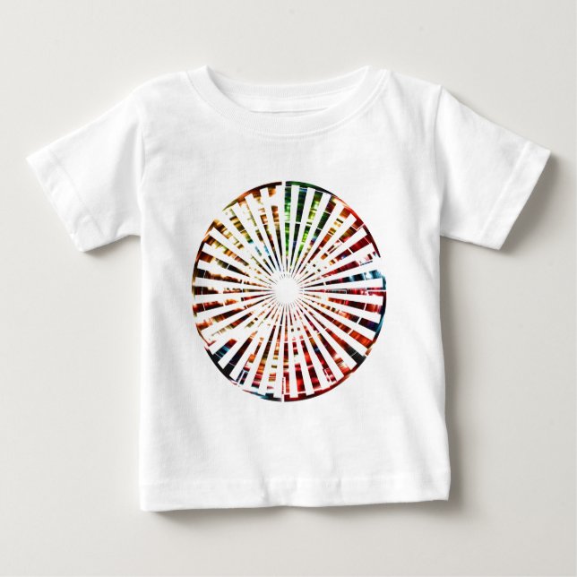 Camiseta Para Bebê Roda da Fortuna - Designs Vermelhas Sparkle (Frente)