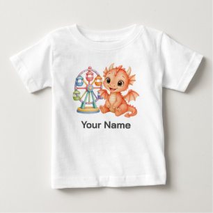 Camiseta Para Bebê Roda Gigante do Carnaval do Dragãozinho Personaliz
