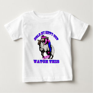 Camiseta Para Bebê Rodeo Cowgirl Mutton Bustin"