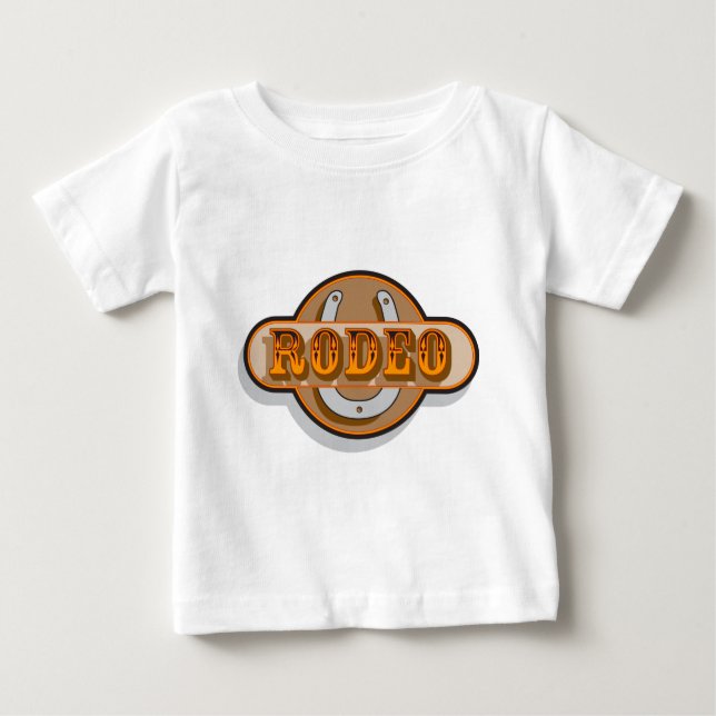 Camiseta Para Bebê Rodeo Horsfere (Frente)