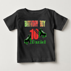 Camiseta Para Bebê Roller Skating Birthday Boy Matando