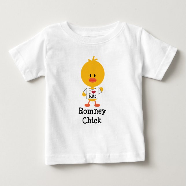 Camiseta Para Bebê Romney Pintinho Toddler Long Sleeve Tee I Heart Mi (Frente)