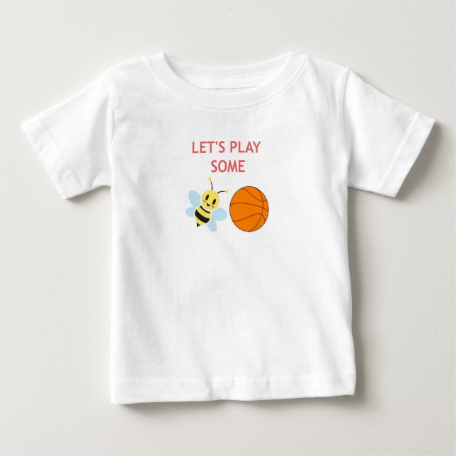 Camiseta Para Bebê Romper da bola da abelha (Frente)