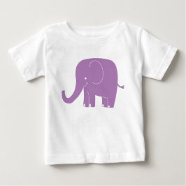 Camiseta Para Bebê Romper de elefante roxo