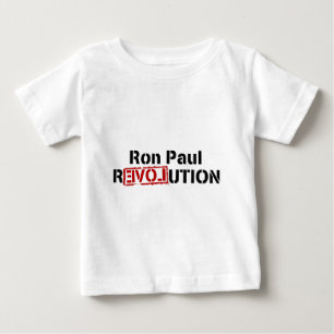Camiseta Para Bebê ron-Paul-revolução