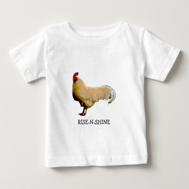 CAMISETA PARA BEBÊ ROOSTER RISE-N-SHINE PHOTO BABY T-SHIRT (Frente)