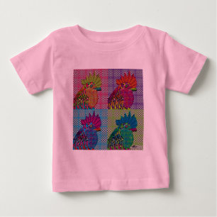 Camiseta Para Bebê Roosters ficaram em Psicose