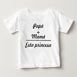 Camiseta Para Bebê Ropa para bebes papá + mamá igual a esta princesa