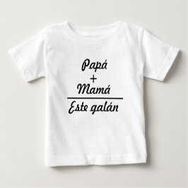Camiseta Para Bebê Ropa para bebes papá + mamá igual a este galán