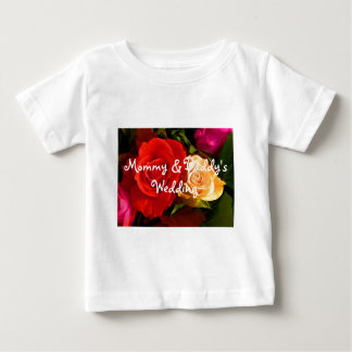 Camiseta Para Bebê Rosa Amarelo-Vermelho