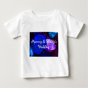Camiseta Para Bebê Rosa azul-roxo