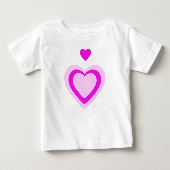 CAMISETA PARA BEBÊ ROSA CLARO FUCHSIA (Frente)