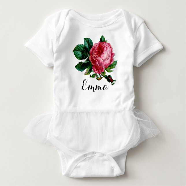 Camiseta Para Bebê Rosa de Coubage Onesy (Frente)