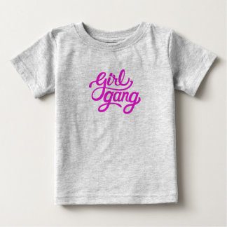 Camiseta Para Bebê rosa de gangue