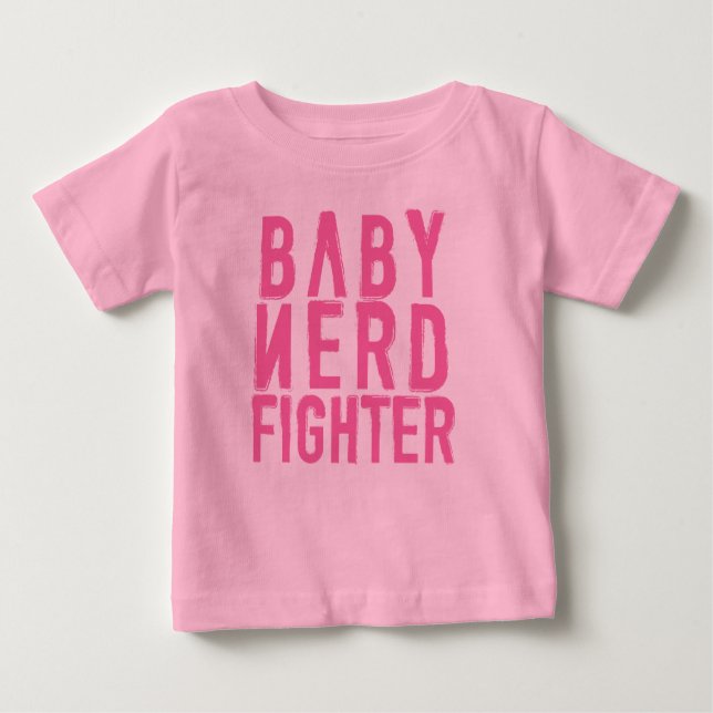 Camiseta Para Bebê Rosa de Nerdfighter do bebê (Frente)