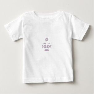 Camiseta Para Bebê Rosa decorativo de leite branco