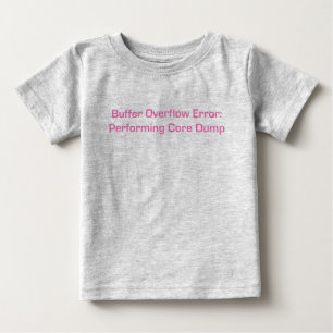 Camiseta Para Bebê Rosa do excesso do amortecedor