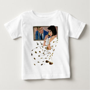 Camiseta Para Bebê Rosa do Ouro