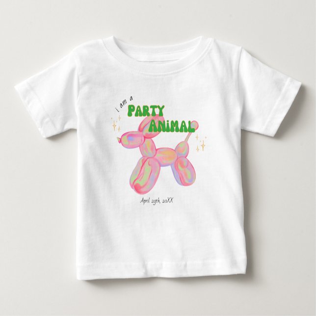 Camiseta Para Bebê Rosa, eu sou o Aniversário do Baile da Festa (Frente)