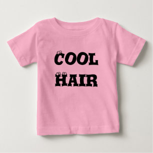 Camiseta Para Bebê Rosa legal do cabelo do bebê