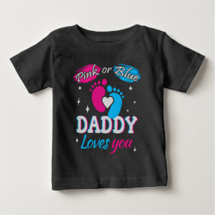 Camiseta Para Bebê Rosa ou Azul, Papai Te Ama