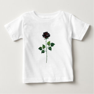 Camiseta Para Bebê Rosa preto