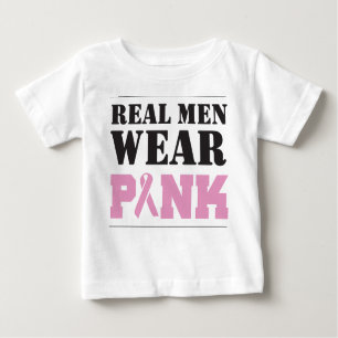 Camiseta Para Bebê Rosa real do desgaste de homens
