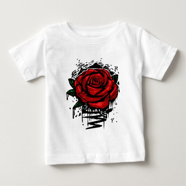 Camiseta Para Bebê Rosa resistente (Frente)