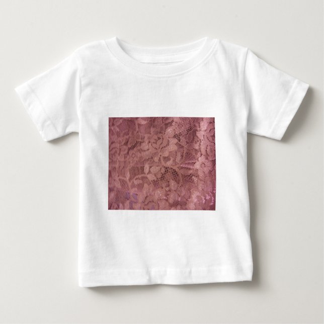 Camiseta Para Bebê Rosa Rosa (Frente)