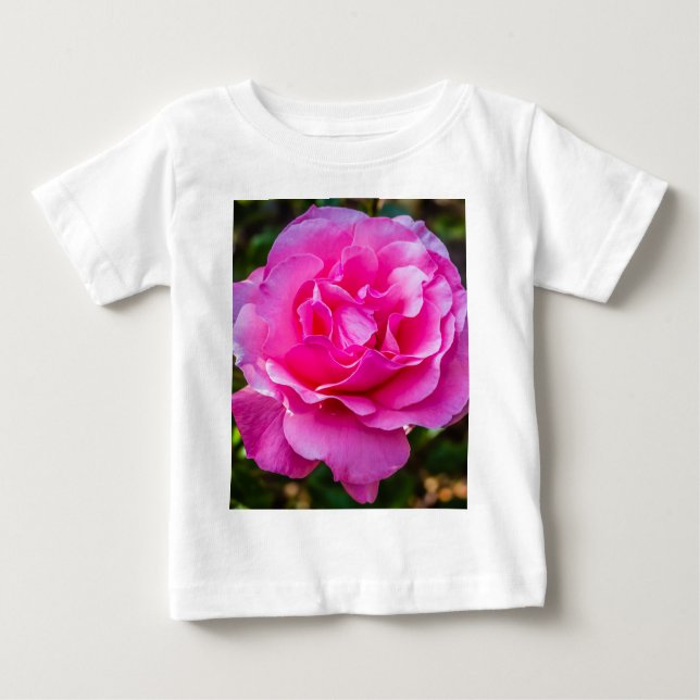 Camiseta Para Bebê Rosa rosa delicada. (Frente)