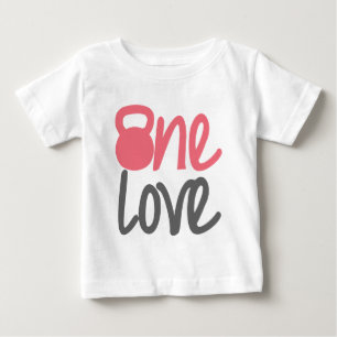 Camiseta Para Bebê Rosa "um amor "