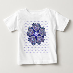Camiseta Para Bebê Rosace azul ou vermelho para bebê&criança