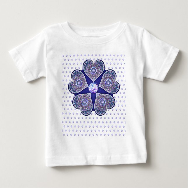 Camiseta Para Bebê Rosace azul ou vermelho para bebê&criança (Frente)