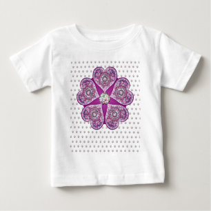 Camiseta Para Bebê Rosace azul ou vermelho para bebê&criança