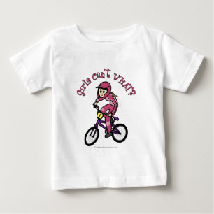 Camiseta Para Bebê Rosas claro Girls BMX