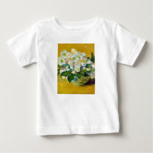 Camiseta Para Bebê Rosas de Natal (por Claude Monet)